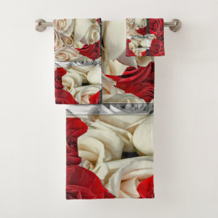 Mono Sweetheart Roses Bath Towel Set