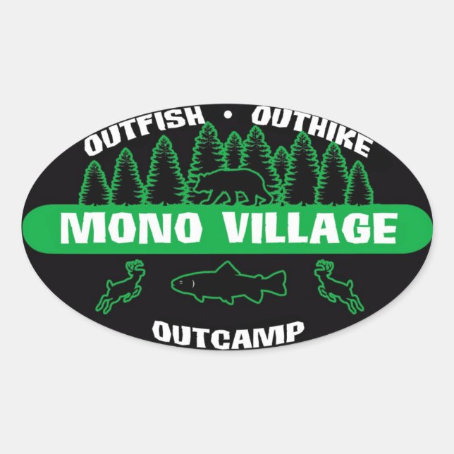 Mono Village Survivor Sticker Green (Front)