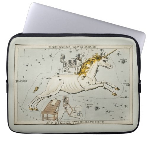 Monoceros Canis Minor and Atelier Typographique L Laptop Sleeve