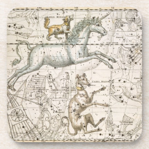 Monoceros, from 'A Celestial Atlas', pub. in 1822 Beverage Coaster