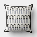 Monochromatic art deco retro design throw pillow