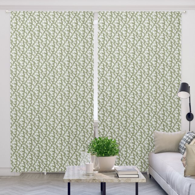 Monochromatic Berry Garden Drapes Blackout Curtains (Living Room)