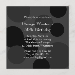 Monochromatic Birthday Invitation