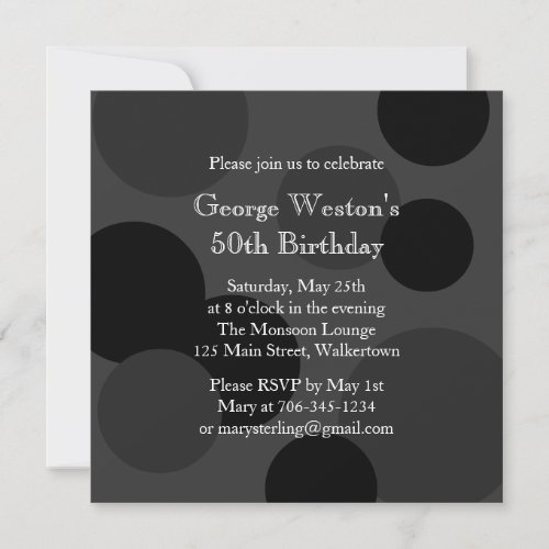 Monochromatic Birthday Invitation