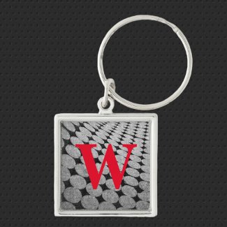 Monochromatic Black and Gray Red Monogram