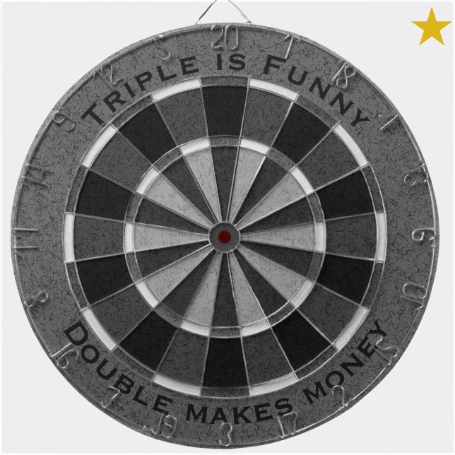 Monochromatic Black White Custom Phrase Name  Dart Board (Creator Uploaded)