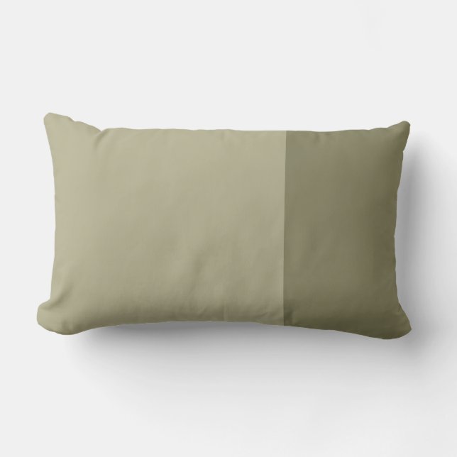 Monochromatic Color Block Sage Green Outdoor Lumbar Pillow (Front)