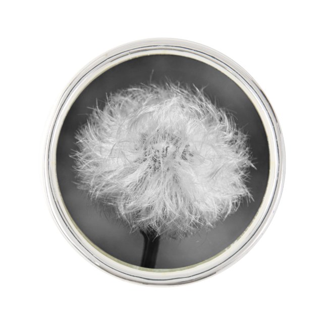 Monochromatic Dandelion Lapel Pin (Front)