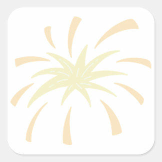 Monochromatic Doodle Burst Square Sticker