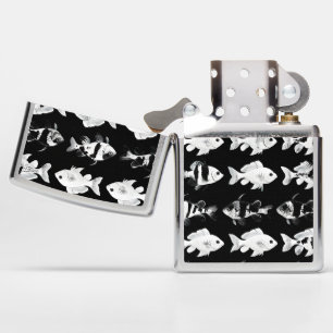 Monochromatic Fish Zippo Lighter