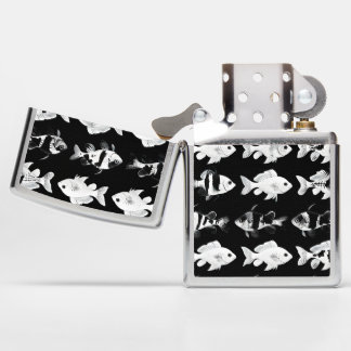 Monochromatic Fish Zippo Lighter