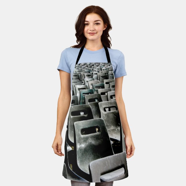 Monochromatic Gray Chairs  Apron (Worn)
