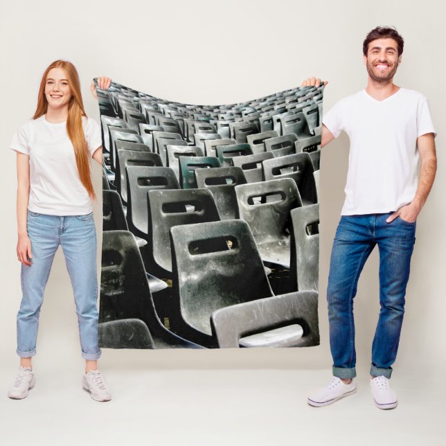 Monochromatic Gray Chairs  Fleece Blanket (In Situ)