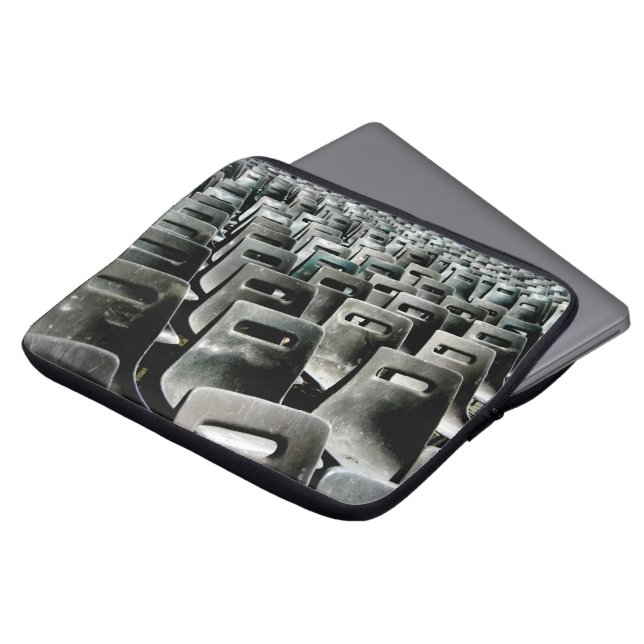 Monochromatic Gray Chairs  Laptop Sleeve (Front Top)