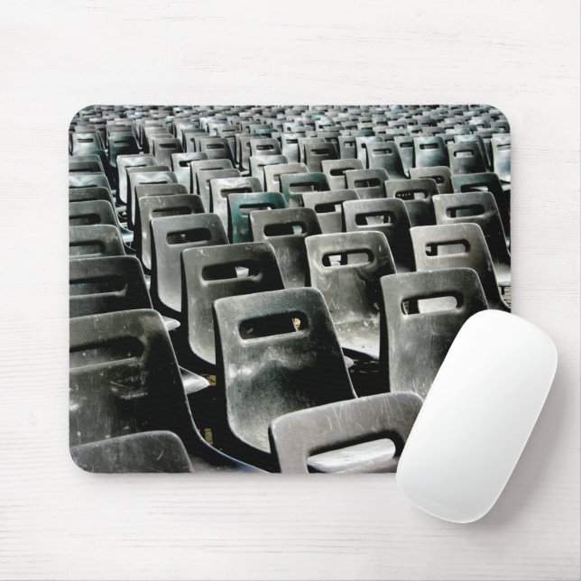 Monochromatic Gray Chairs Mouse Pad (With Mouse)