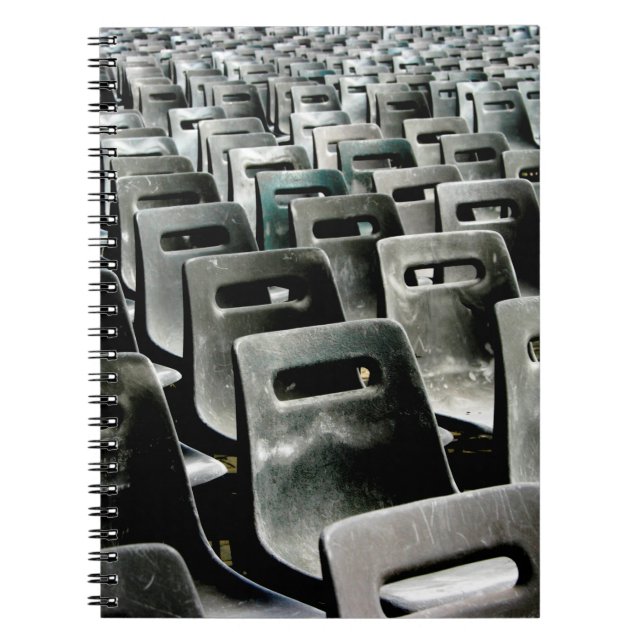 Monochromatic Gray Chairs  Notebook (Front)