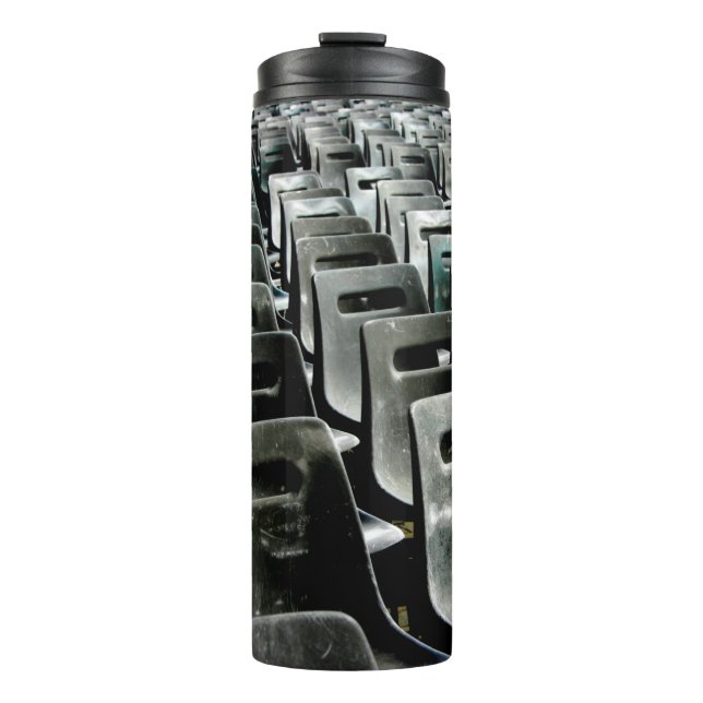 Monochromatic Gray Chairs  Thermal Tumbler (Front)