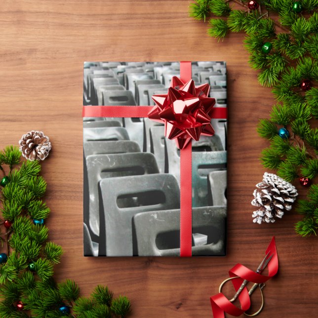 Monochromatic Gray Chairs  Wrapping Paper (Holiday Gift)