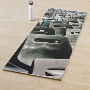 Monochromatic Gray Chairs Yoga Mat