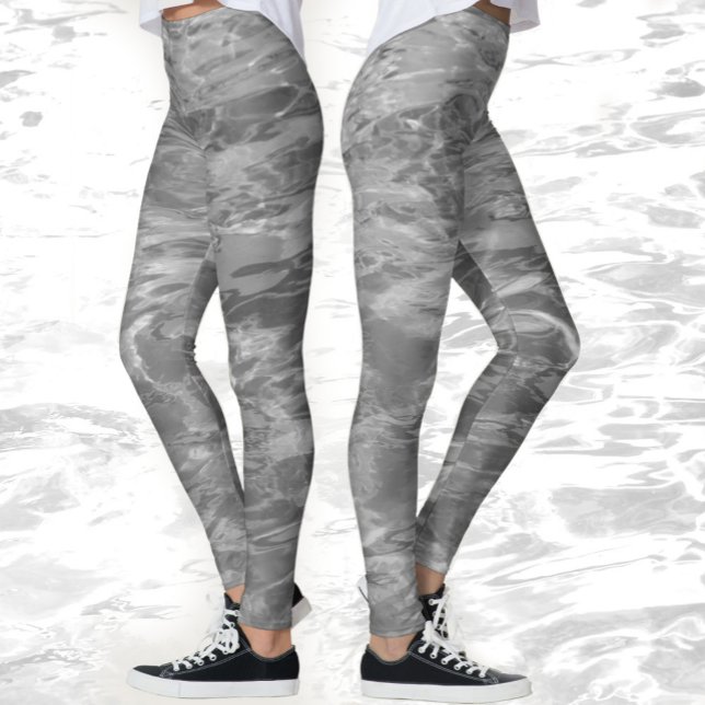 Monochromatic Gray Water Leggings (Creator Uploaded)