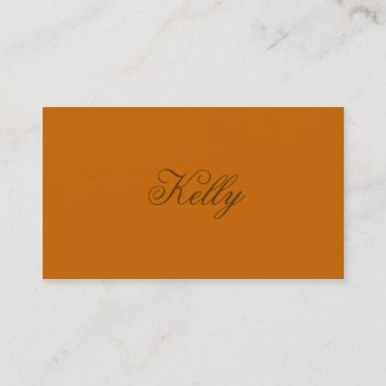Monochromatic In Spiced Cider Business Card by Letsrendevoo at Zazzle