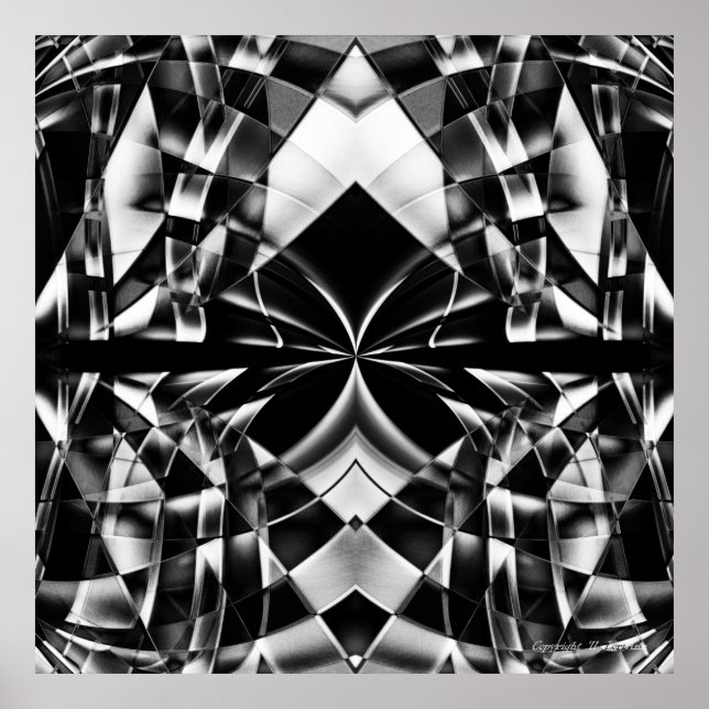 Monochromatic Kaleidoscope Poster (Front)
