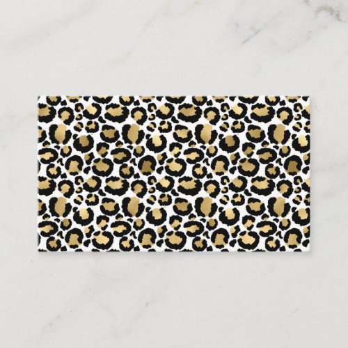 Monochromatic Leopard Spots Wild Glam Fashionable Business Card