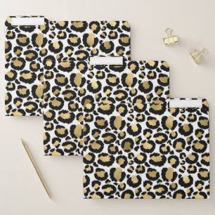 Monochromatic Leopard Spots Wild Glam Fashionable File Folder