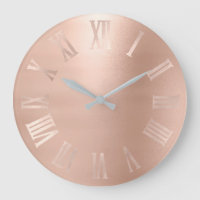 Monochromatic Pink Rose Gold Metallic Roman Numer