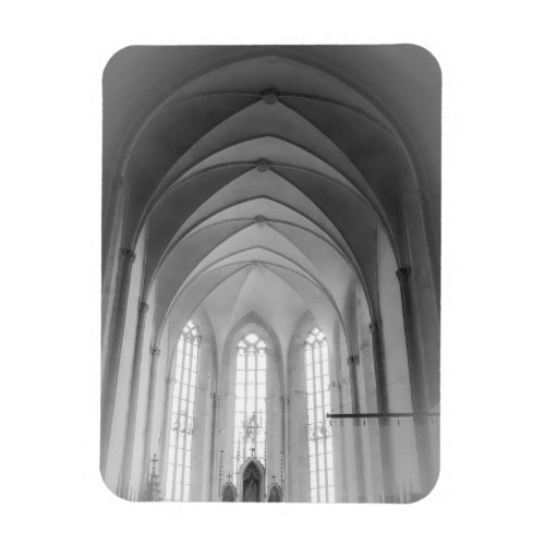  Monochromatic Saint Michael gothic cathedral  Magnet
