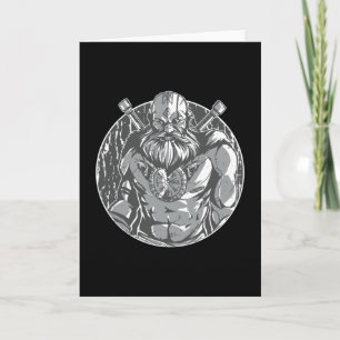 Monochromatic Viking Warrior Card