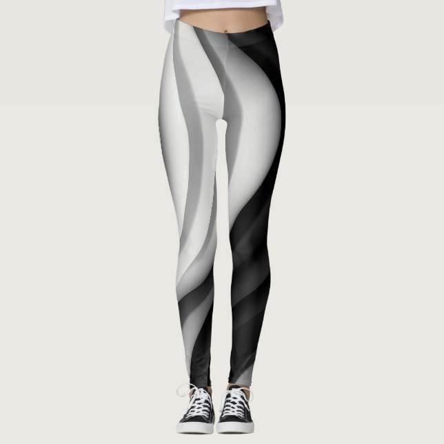 Monochromatic Wave Leggings (Front)