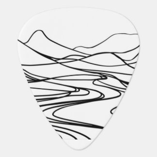 Monochromatic zen tranquility guitar pick