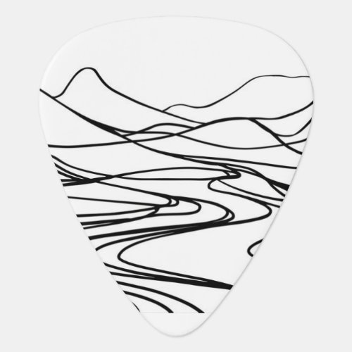 Monochromatic zen tranquility guitar pick