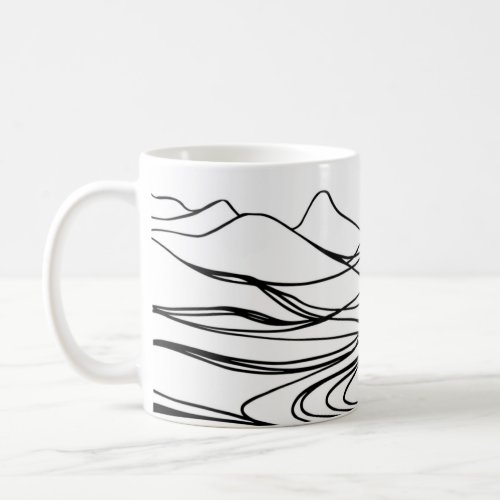 Monochromatic zen tranquility mug