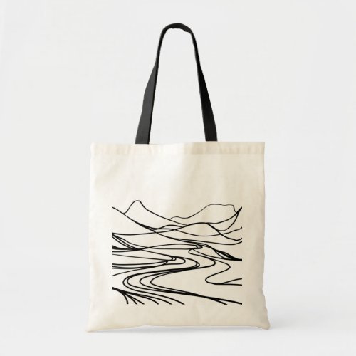 Monochromatic zen tranquility tote bag