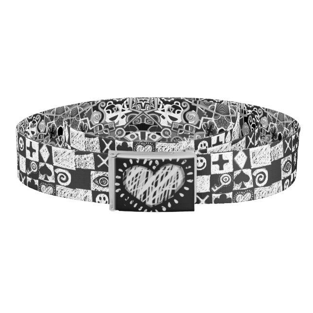 Monochrome Aesthetic Reversible Belt (Coil)