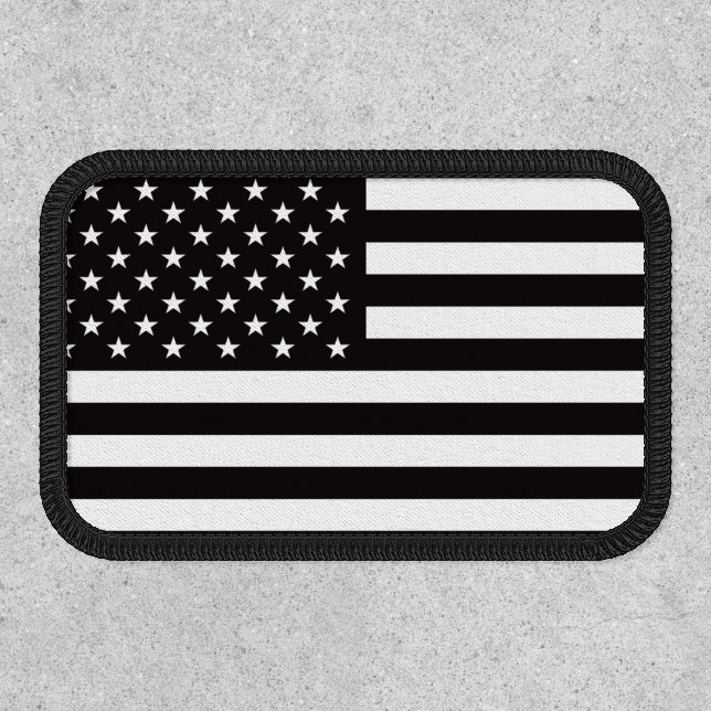 Monochrome American Flag USA Patch (Front)
