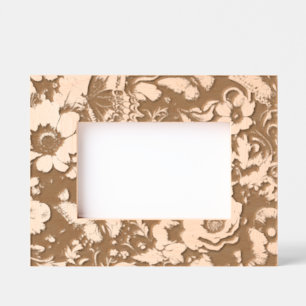 Monochrome Antique Floral with Butterflies Engraved Frames