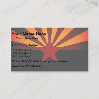 Monochrome Arizona Flag Business Card