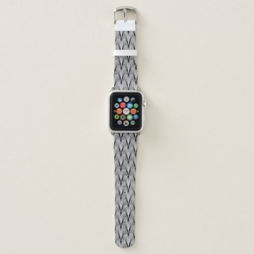 Monochrome Art Deco Apple Watch Band