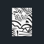 Monochrome Art Deco Design. Canvas Print<br><div class="desc">A black and white abstract pattern design with an art deco style. A stylish design with a retro look. This image has gray lines with black and white shapes.</div>