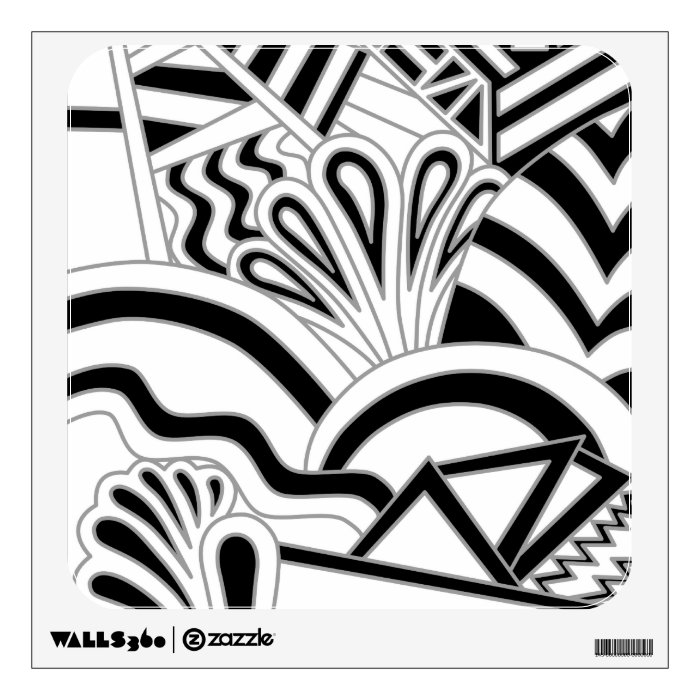 Monochrome Art Deco Design. Room Graphics