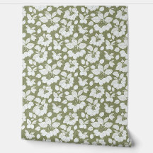 Monochrome Berry Branch Wallpaper