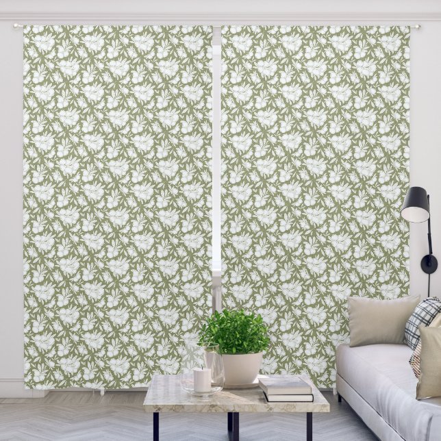 Monochrome Berry Whisper Drapes Blackout Curtains (Living Room)