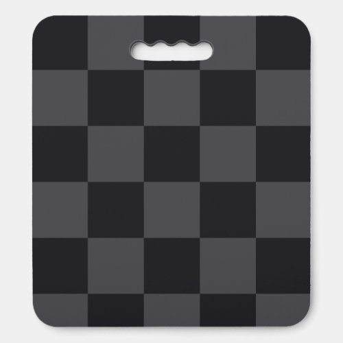 Monochrome Black Gray Croatian Checker Pattern Seat Cushion