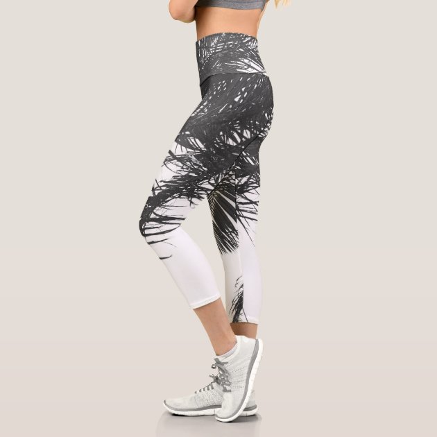 Floofins Paw Print Capri Yoga Leggings (Black) - Floofins & Co.