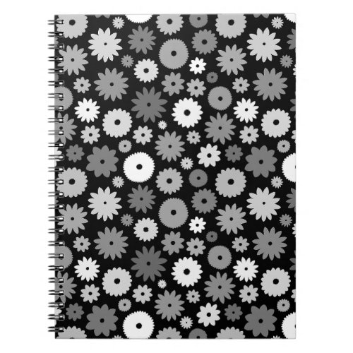 Monochrome Blooms Repeat Pattern Case-Mate iPhone Notebook