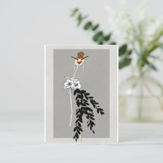 Monochrome Blossoms Postcard