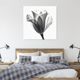 Monochrome botanical fine art photograph canvas print